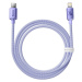 Baseus Crystal Shine Series kabel USB-C/Lightning (20W) 1,2m fialový