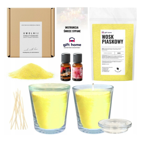 Diy sada na výrobu sypaných svíček vosk Sand Wax 2x500 ml Žlutá