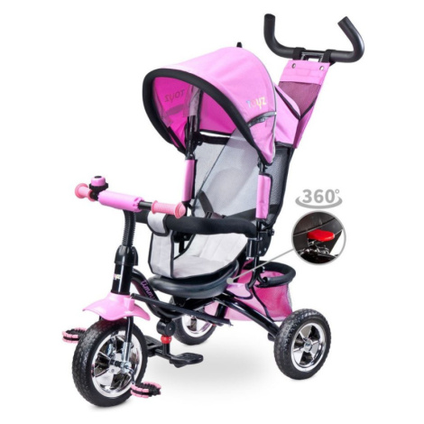 TOYZ Dětská tříkolka Timmy pink s vodicí tyčí