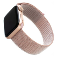 FIXED Nylon Strap nylonový pásek pro Apple Watch 42/44/45mm růžově zlatý