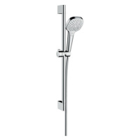 Hansgrohe Croma Select E - Set sprchové hlavice, 3 proudy, tyče a hadice, EcoSmart 9 l/min, bílá