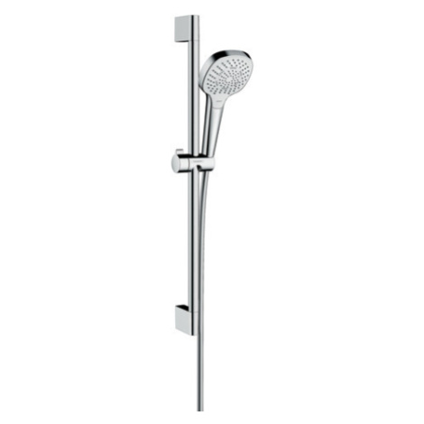 Hansgrohe Croma Select E - Set sprchové hlavice, 3 proudy, tyče a hadice, EcoSmart 9 l/min, bílá