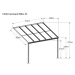 Hliníková pergola WALL 33 bílá + bronz PC LG2121