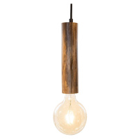 NOWA GmbH Závěsné svítidlo Tronco, jedno světlo, dřevěný závěs 25 cm