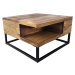 Estila Masivní čtvercový konferenční stolek Giant s úložným prostorem ze sheeshamového dřeva ve 