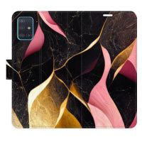 iSaprio flip pouzdro Gold Pink Marble 02 pro Samsung Galaxy A51