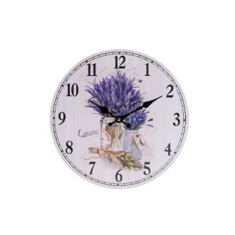 Nástěnné hodiny Provence, pr. 34 cm, dřevo