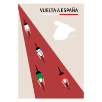 Ilustrace Vuelta a espana, Poster Paperago, 26.7 × 40 cm