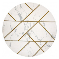 Dywany Łuszczów Kusový koberec Emerald geometric 1012 cream and gold kruh - 120x120 (průměr) kru