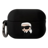 Karl Lagerfeld 3D Logo NFT Karl Head Silikonové Pouzdro pro Airpods Pro 2 Black