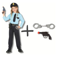 HeliumKing Dětský kostým set - Policista s pistolí a pouty - velikost XL