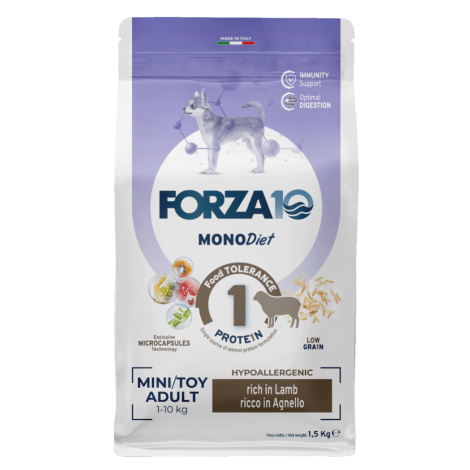 Forza10 Mini & Toy Diet jehněčí s rýží - 2 x 1,5 kg Forza10 Maintenance Dog