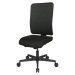 eurokraft pro Kancelářská otočná židle V1, čalouněné opěradlo, černá / černá