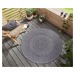 NORTHRUGS - Hanse Home koberce Kusový koberec Twin-Wendeteppiche 105476 Night Silver kruh – na v