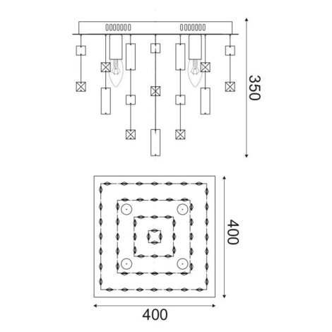 ACA Lighting Crystal stropní svítidlo SOMER404C