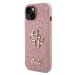 Guess hard kryt na iPhone 15 PLUS 6.7" Pink Glitter Script Big 4G