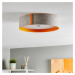 Domus Lara filc - Stropní svítidlo z filcu s LED diodami šedo-oranžové barvy