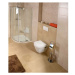 AQUALINE SB131 Samba stojan s podstavcem, WC štětkou a držákem toaletního papíru, stříbrná