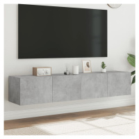 vidaXL Nástěnné TV skříňky s LED 2 ks betonově šedé 80 x 35 x 31 cm