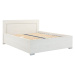 Dřevěná postel Isia 180x200, bílá, vč. roštu a úp, bez matrace