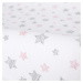 Potah na přebalovací podložku 50x70-80cm 2ks Dark Grey + Pink Stars