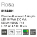 NOVA LUCE nástěnné svítidlo nad zrcadlo ROSA chromovaný hliník a akryl LED 18W 230V 4000K IP44 8