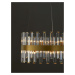 NOVA LUCE závěsné svítidlo CROWN saténový zlatý kov čirý křišťál (48 ks) G9 7x5W 230V IP20 bez ž