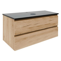 Koupelnová skříňka s krycí deskou z kamene SAT B-Way 99x50x45 cm dub mat BWAY2100OAKTK