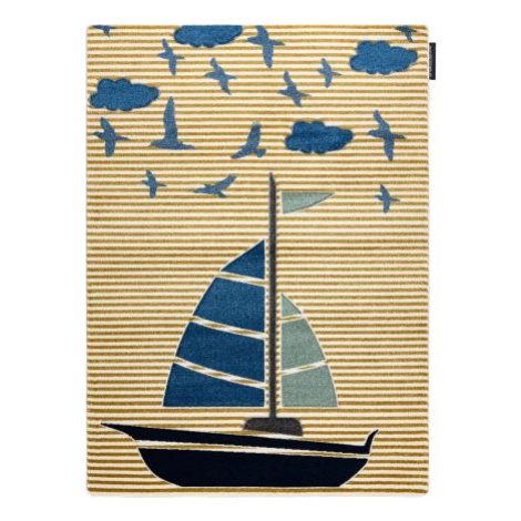 Dětský kusový koberec Petit Sail boat gold FOR LIVING