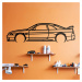 Dřevěná dekorace na zeď - Nissan R33 GT-R