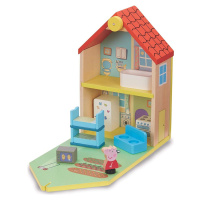 Peppa Pig dřevěný rodinný domek s figurkami a příslušenstvím