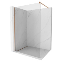 MEXEN/S Kioto Sprchová zástěna WALK-IN 105 x 200, transparent 8 mm, měď kartáčovaná 800-105-101-