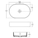ISVEA INFINITY OVAL keramické umyvadlo na desku, 55x36cm, antracit 10NF65055-2C