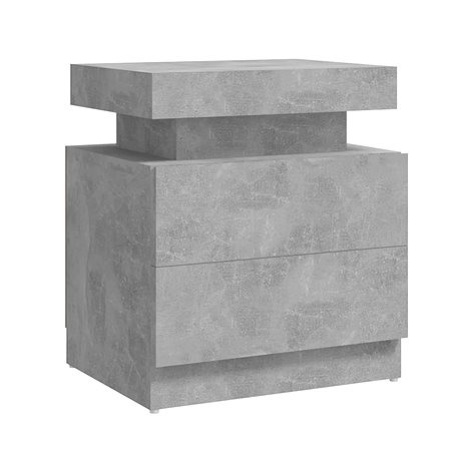 SHUMEE Noční stolek betonově šedý 45 × 35 × 52 cm dřevotříska, 326853