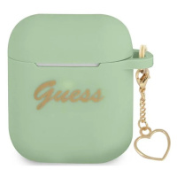 Guess GUA2LSCHSN AirPods cover green Silicone Charm Heart Collection (GUA2LSCHSN)