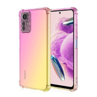 TopQ Kryt Xiaomi Redmi Note 12S Shock duhový růžovo-žlutý 99833