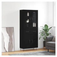 vidaXL Skříň highboard černá 69,5 x 34 x 180 cm kompozitní dřevo