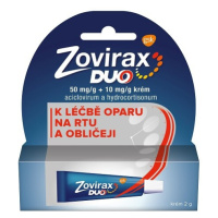 ZOVIRAX DUO 50MG/G+10MG/G krém při oparech na rtu 2g