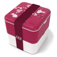 MonBento Svačinový bento box Square graphic Magnolia, fialový