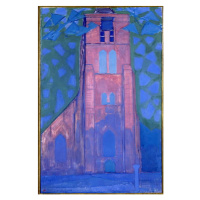 Mondrian, Piet - Obrazová reprodukce Church tower at Domburg, 1911, (26.7 x 40 cm)