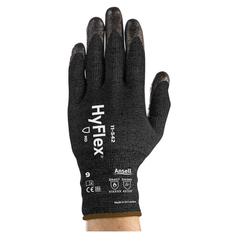 Ansell Pracovní rukavice HyFlex® 11-542, černá, 1 pár, velikost 8