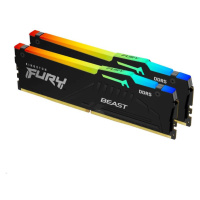 KINGSTON DIMM DDR5 64GB (Kit of 2) 6000MT/s CL40 FURY Beast RGB XMP