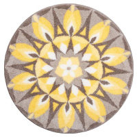 GRUND Mandala předložka SEBELÁSKA žlutošedivá Rozměr: ø 80 cm