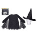 Wiky Set karneval - čarodějnice (šaty, klobouk) černá