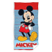4sleep Dětská osuška 70 × 140 cm, Mickey Mouse modré a červené proužky