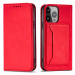 Magnet Card Case iPhone 14 flip cover wallet stand red