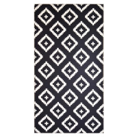 Černobílý koberec Vitaus Geo Winston, 50 x 80 cm