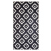 Černobílý koberec Vitaus Geo Winston, 50 x 80 cm