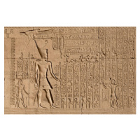 Fotografie Wall relief at the temple Dendera Temple ., Ibrahim Hamroush, 40 × 26.7 cm