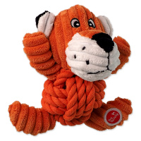 Dog Fantasy Hračka Safari tygr s uzlem pískací 18 cm